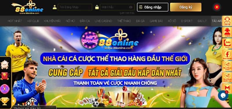 giao diện nhà cái 88online